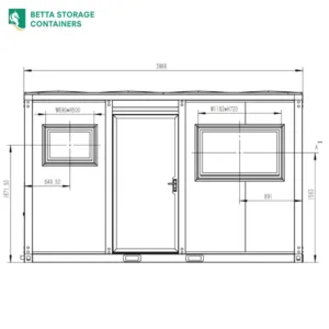 4m accommodation unit, layout and dimensions drawing, for sale Sydney